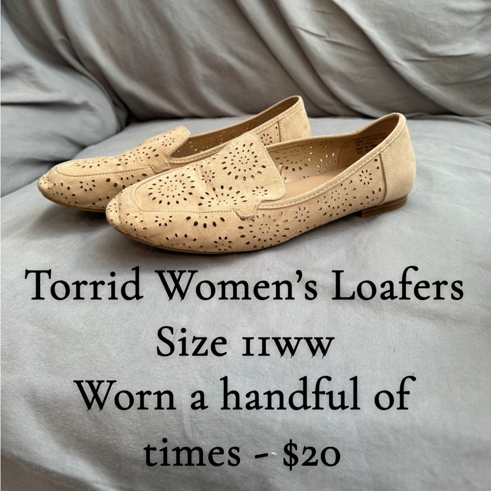 Torrid Women's Beige Perforated Loafers